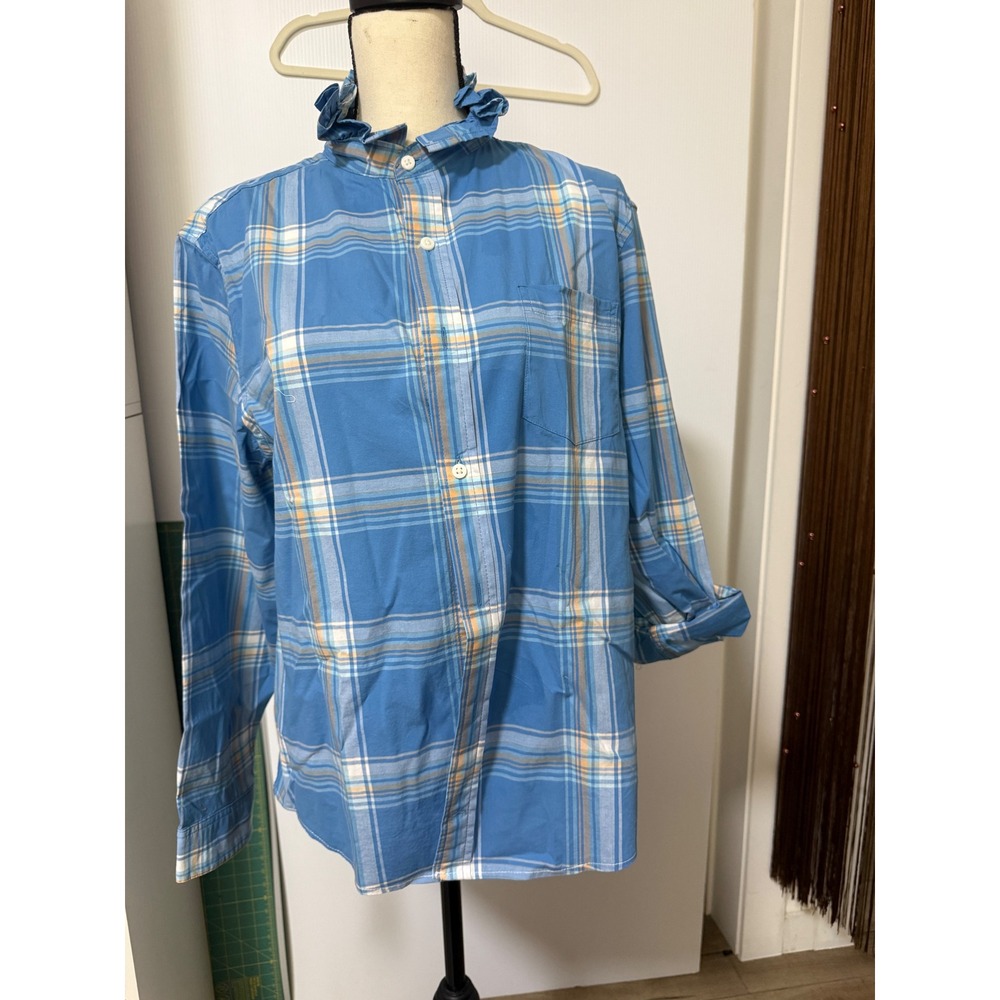 Upcycled Men's Shirt with Ruffle Collar, One of a Kind Shir,Sustainable Clothing
